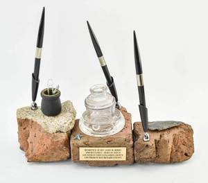 lot 170 image: American Artifact Pen Rest Celebrating Reverend John Berry