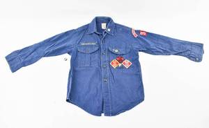 lot 59 image: Vintage B.S.A. Cub Scout Button Down Shirt and Ring