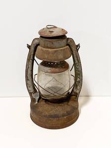 lot 106 image: Vintage Grey Metal Lantern