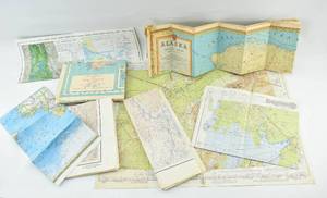 lot 226 image: Group of Vintage Maps and Aeronautical Charts for Alaska, Idaho, Australia, Etc.