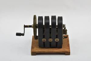 lot 267 image: Antique Cracraft Leich Electric Co. Hand Crank Telephone Generator