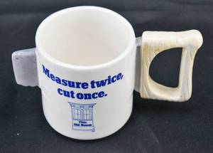 lot 147 image: This Old House Measure Twice Cut Once Mug