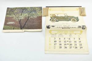 lot 123 image: Vintage Conoco Farmaide and Kinkade Tire and Supply Automotive Calendars