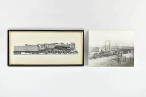 lot 297 image: 2 Vintage Railroad Artworks, Pennsylvania K4 and Construction near St. Paul, MN