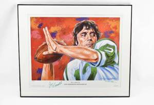 lot 63 image: Joe Namath Autographed Robert Hurst The Guarantee Artist Proof Print