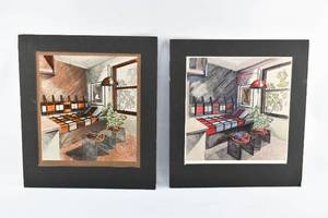 lot 305 image: 5 Interior Design Drawings of Bedroom