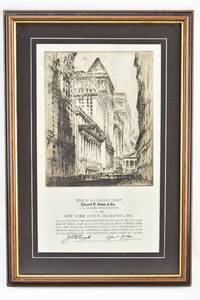 lot 83 image: Vintage Edward D. Jones New York Stock Exchange Member Certificate