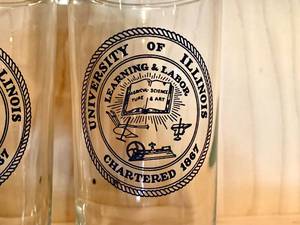 lot 60 image: University of Illinois Highball Glasses