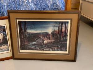 lot 78 image: Terry Redlin Prints, 3 opening matted framed birds