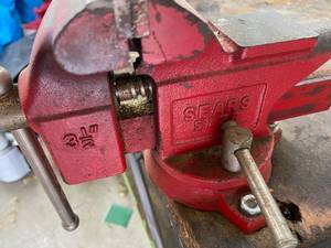 lot 129 image: Steel frame work bench