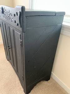 lot 145 image: Primitive Antique Black Cabinet