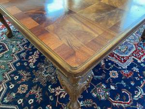 lot 168 image: Checkered Wood Inlay Coffee Table