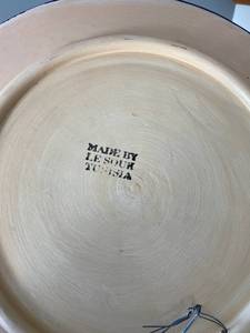 lot 202 image: Blue and Yellow Plate