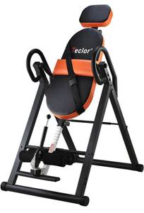 lot 22 image: TECLOR Inversion Table for Back Pain Relief, 350 lbs Capacity Strength Training Inversion Equipment, Decompression Table for Pain Therapy Training with Safe Belt & Comfortable Ankle Holders