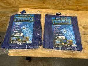 lot 53 image: Lot of 2 All Purpose Tarps- 6ft x 8ft