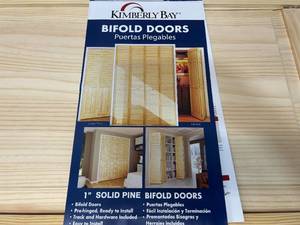 lot 75 image: KIMBERLY BAY 36 in. x 80 in. Clear 6-Panel Solid Core Unfinished Wood Interior Closet Bi-Fold Door