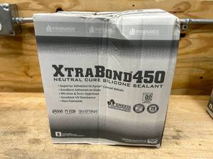 lot 60 image: PREMIER BUILDING SOLUTIONS Case of Xtra Bond 450 Neutral Cure Silicone Sealant- Clear (24 tubes)