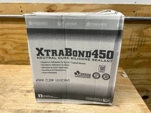 lot 91 image: PREMIER BUILDING SOLUTIONS Case of Xtra Bond 450 Neutral Cure Silicone Sealant- Clear (24 tubes)