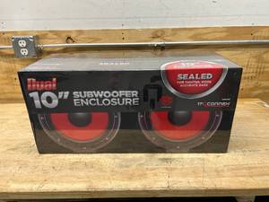 lot 29 image: 10 Dual Sealed Subwoofer Enclosure - Charcoal (TCBX-210)