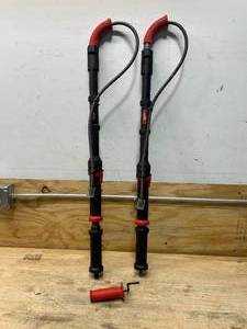 lot 46 image: MILWAUKEE Lot of 2- Trap Snake Augers 6 ft Cable Lg, Telescoping Extension, 12 in Cable Dia, Bulb Head