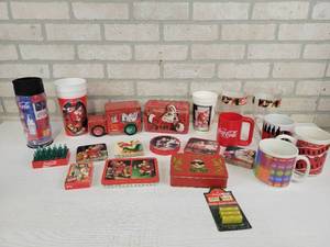 lot 120 image: Large Coca-Cola Collection - Playing Cards, Coasters, Tins, Mugs and More