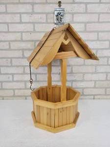 lot 125 image: Decorative Wood Wishing Well - NO SHIPPING