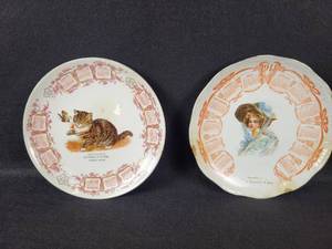 lot 136 image: 1909 & 1911 Promotional Plates - Randalls Store in Amboy, MN
