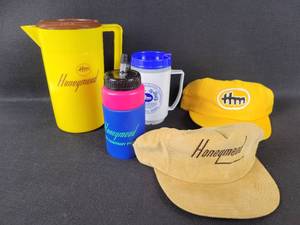 lot 148 image: (2) Vintage Honeymead Caps, Pitcher and More - Mankato, MN
