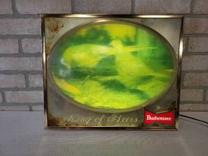 lot 64 image: 1970s Budweiser 3D Bubble Pheasant Light - Light Works