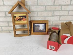 lot 185 image: Coca-Cola Framed Print by Artist RL Hicks, Glass Coke Bottle Straw Dispenser and More