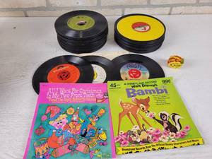 lot 196 image: (60) 45 RPM Records