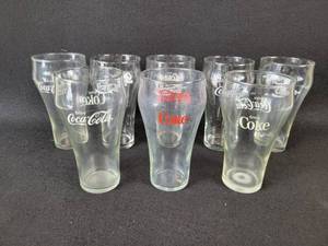lot 238 image: (8) Vintage Coca-Cola Glasses - NO SHIPPING