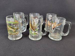 lot 240 image: (6) Vintage Old Style Beer Mugs - Collector Series - NO SHIPPING