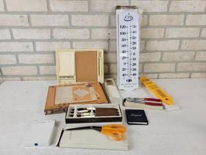 lot 249 image: Vintage Honeymead of Mankato, MN and CHS Advertising Products - CHS Thermometers, Honeymead Scissors and Pliers, Honeymead Steak Knives and More