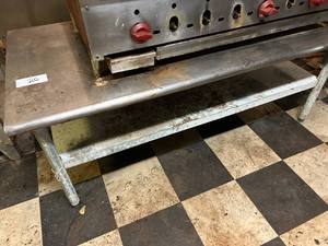 lot 20 image: Stainless Steel Table & Shelf - 60W x 24H x 31D