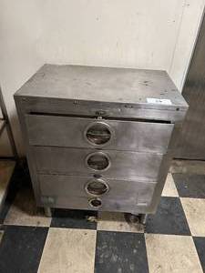lot 26 image: 110V Electric Bun Warmer with Trays - 29W x 20D x 35H - Working Condition