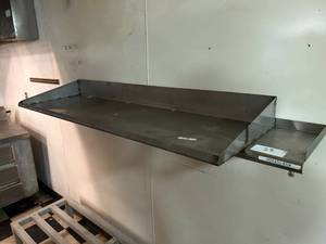 lot 28 image: Lot of Two Stainless Steel Shelves - 72W x 11D x 4H