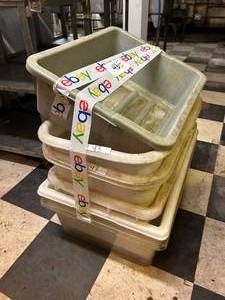 lot 43 image: Lot of Seven Plastic Tubs - Approx. 17 x 24