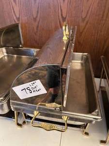 lot 78 image: Stainless Steel Chafing Dish - 24W x 14D x 20H