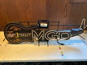 lot 90 image: MGD Guitar Neon Sign - For Parts or Repair