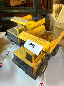 lot 99 image: Lot of Two Metal Tonka Dump Trucks