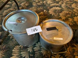 lot 105 image: Lot of Two Aluminum Stock Pots
