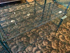 lot 126 image: 60 W x 24D 31H Steel Wire Shelving