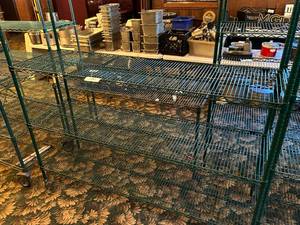 lot 130 image: 72W x 21D x 74H Steel Wire Shelving