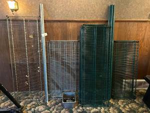 lot 137 image: Big Lot of Disassembled Steel Wire Shelving with Connectors