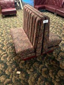 lot 157 image: Lot of Two Restaurant Seating Booths -Each Measures 46W x 27D x 48H -