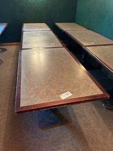 lot 173 image: 3 Marble Design Tables Each is 48W 30D 30H