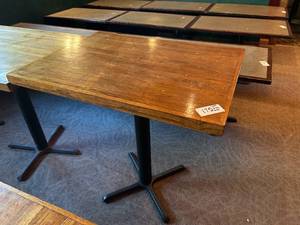 lot 175 image: Wood Dining Table 42W 32D 43H