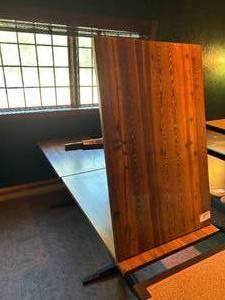 lot 189 image: Lot of 3 Pure Hardwood Dining Room Tables -- Each Measures 30 W 48D 49 H