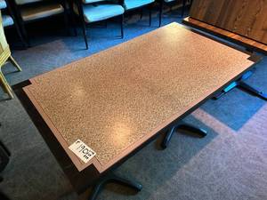 lot 190 image: Pressed Wood Dining Table 48W 27D 29H